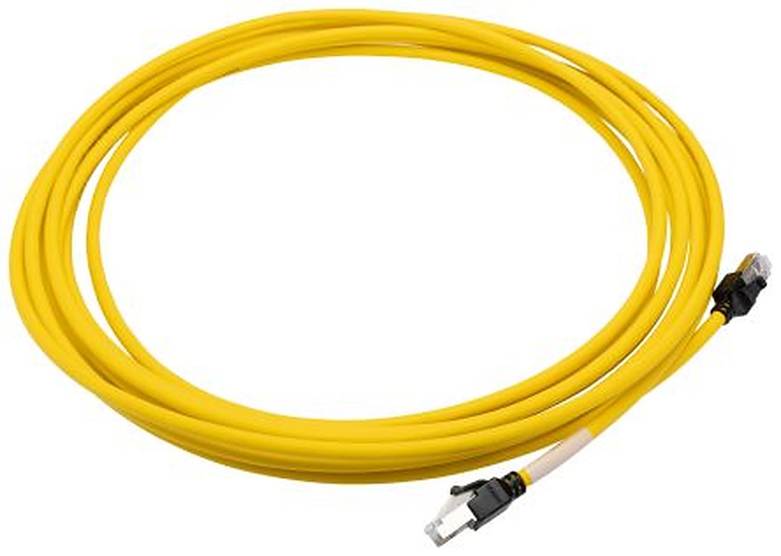 Omron XS6W, 7.5 m Cat6a Ethernet Cable, Yellow, Shielded 8 Screened Low Smoke Zero Halogen Sheath
