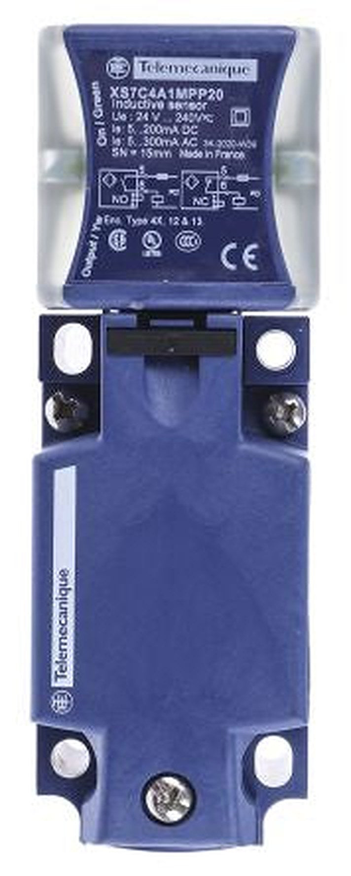 Telemecanique Sensors XS7C4A1MPP20 Block Inductive Proximity Sensor 2-Wire XS 264V ac/dc 15 mm 240 V ac 240 V dc 200mA,