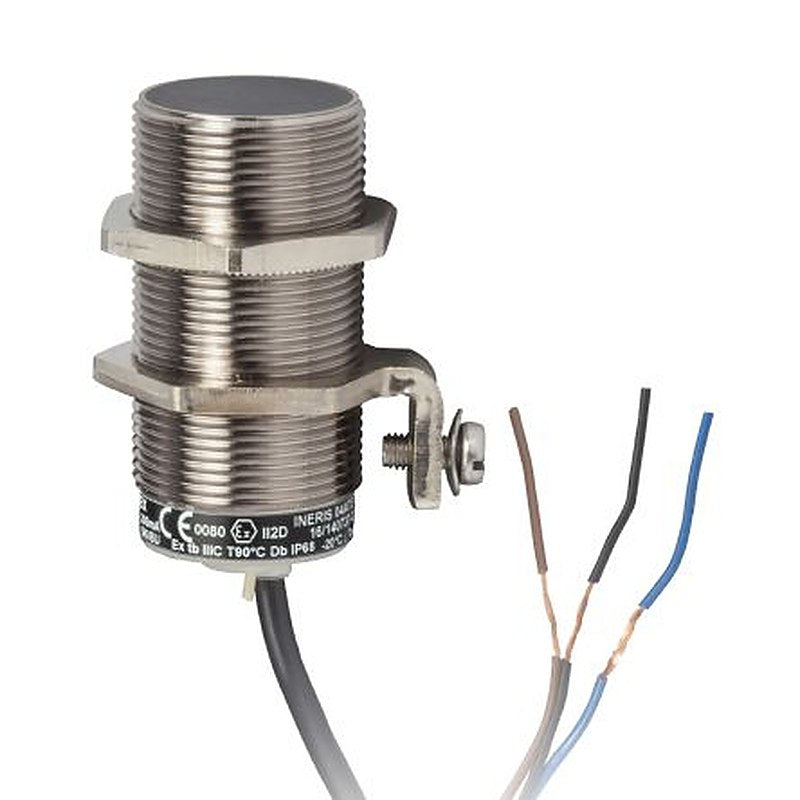 Telemecanique Sensors XSAV12373EX Threaded Barrel Inductive Proximity Sensor, M30 x 1.5 PNP OsiSense XS ATEX D 48V 10 mm