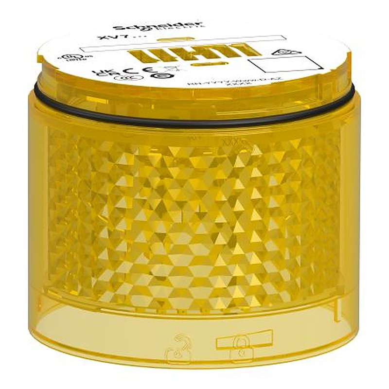 Schneider Electric Harmony XVB7 Series Yellow Steady Effect Indicator Light, LED Bulb 24V ac/dc, AC/DC, IP66