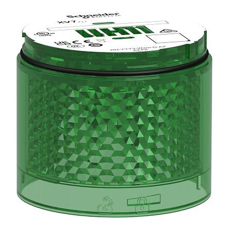 Schneider Electric Harmony XVB7 Series Green Blinking Effect Indicator Light, LED Bulb 24V ac/dc, AC/DC, IP66
