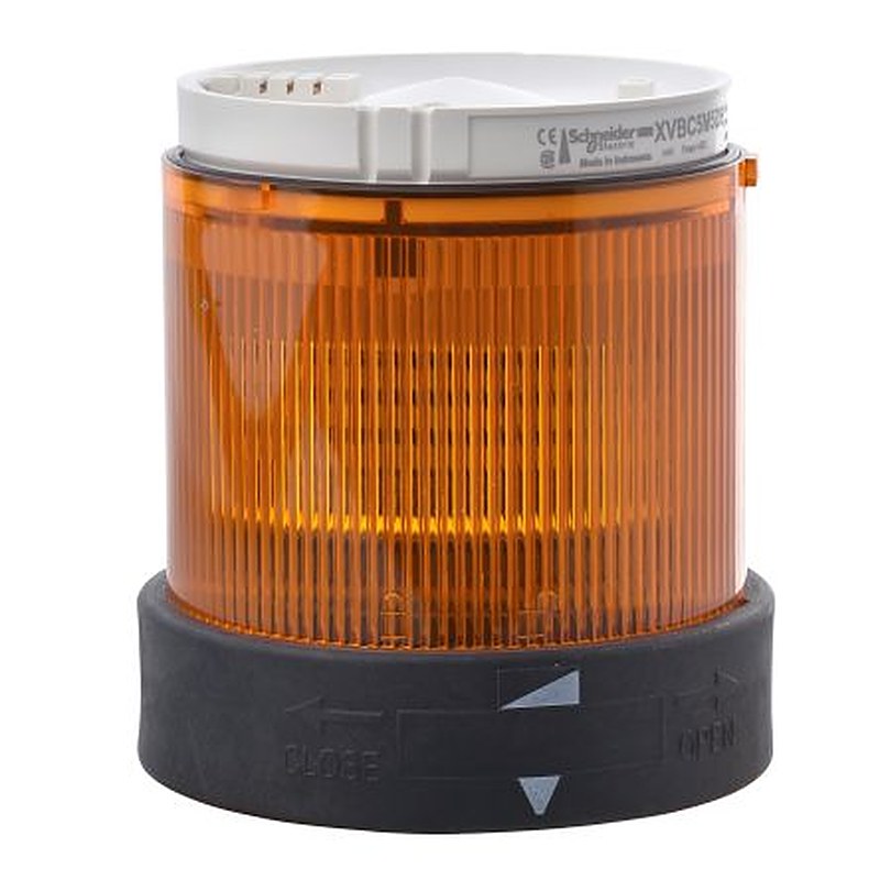 Schneider Electric Harmony XVBC Series Amber Steady Effect Beacon Unit, LED Bulb 120V ac, AC, IP65