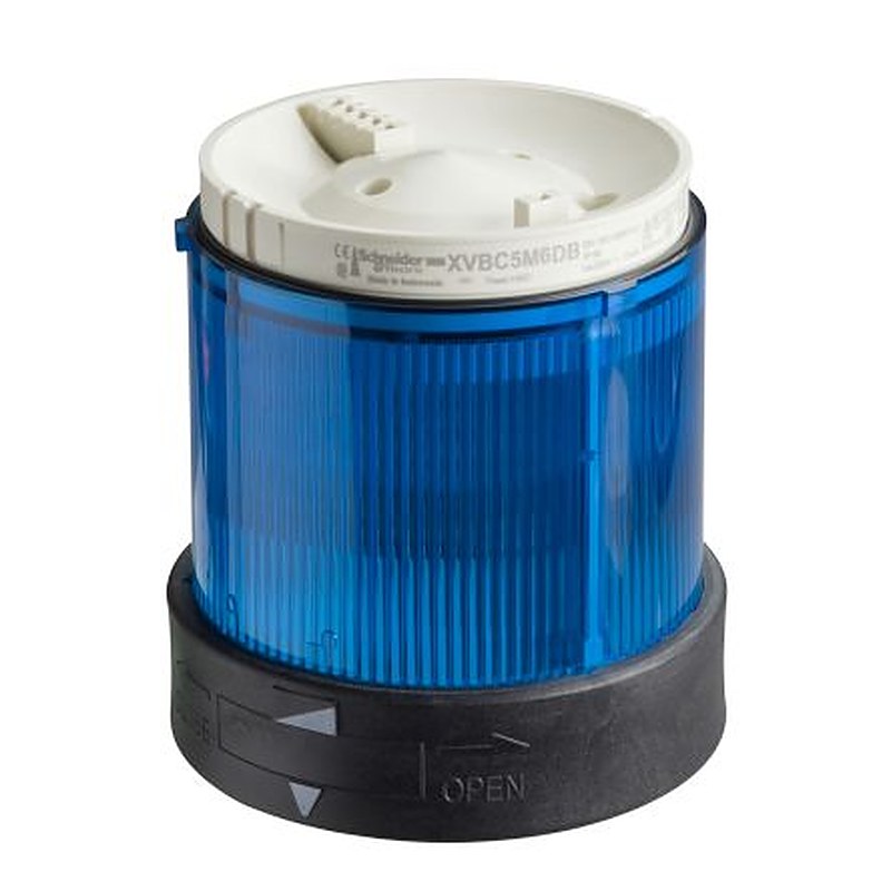 Schneider Electric Harmony XVBC Series Blue Steady Effect Beacon Unit, LED Bulb 120V ac, AC, IP65