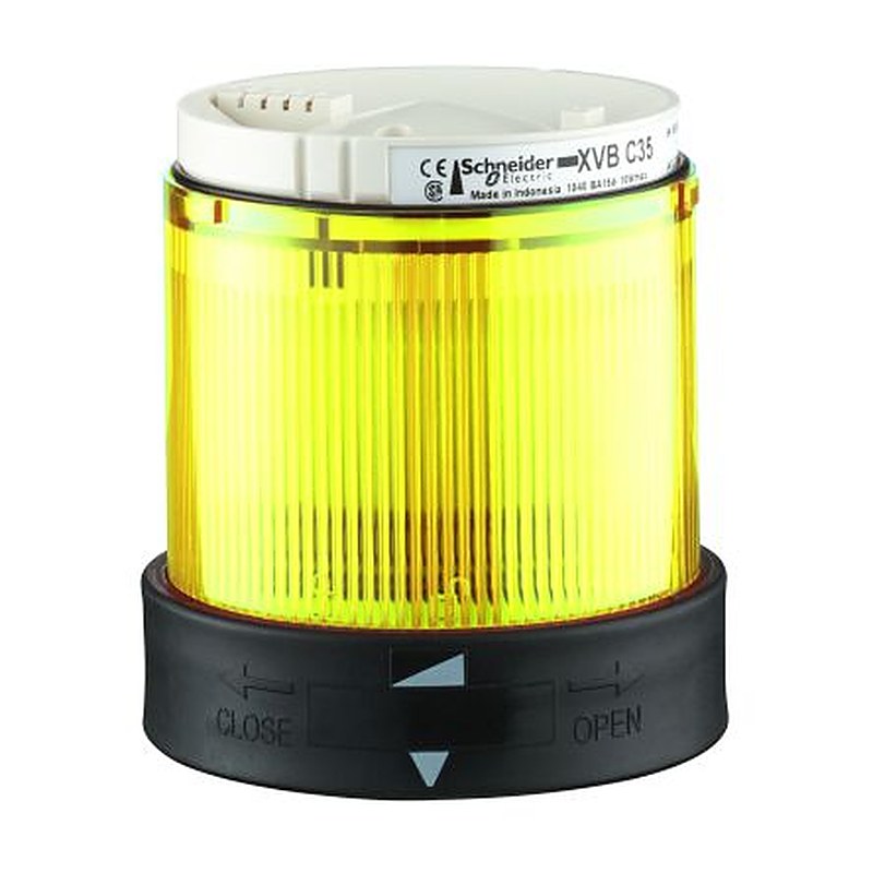 Schneider Electric Harmony XVBC Series Yellow Flashing Effect Beacon Unit, LED Bulb 230V ac, AC, IP65