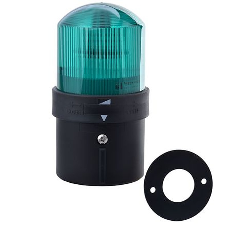 Schneider Electric Harmony XVB Universal Series Green Flashing LED Beacon 24V ac, Incandescent, LED Bulb Base, IP66,
