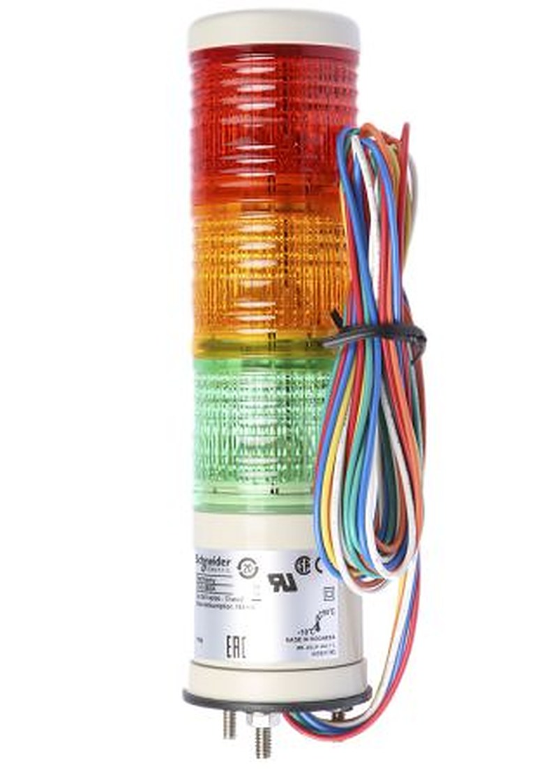 Schneider Electric Harmony Series Amber, Green, Red Signal Tower No Sounder Component, 3 Lights 24V ac/dc Surface