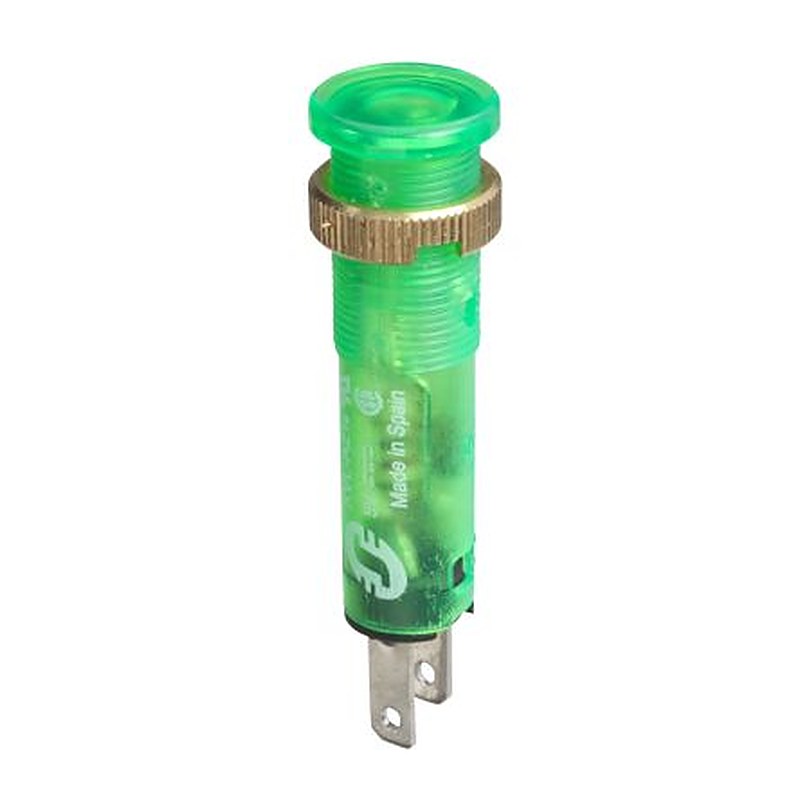 Schneider Electric, Harmony, Flush Green LED Pilot Light, 8 mm Cutout, IP65, IP40, Round, 12V