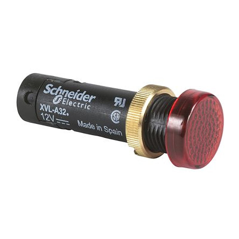 Schneider Electric, XVLA, Screw Red LED Pilot Light, 12 mm Cutout, IP40, IP65, Round, 5V