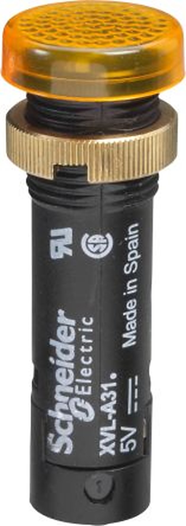 Schneider Electric Harmony Series Yellow Panel Mount Indicator, 12V, Threaded Connector Termination, IP65, IP40, 12 mm