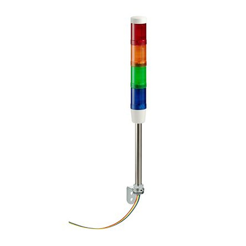 Schneider Electric Harmony XVM Series Red, Orange, Green, Blue Signal Tower No Sounder Component, 4 Lights 24V ac/dc