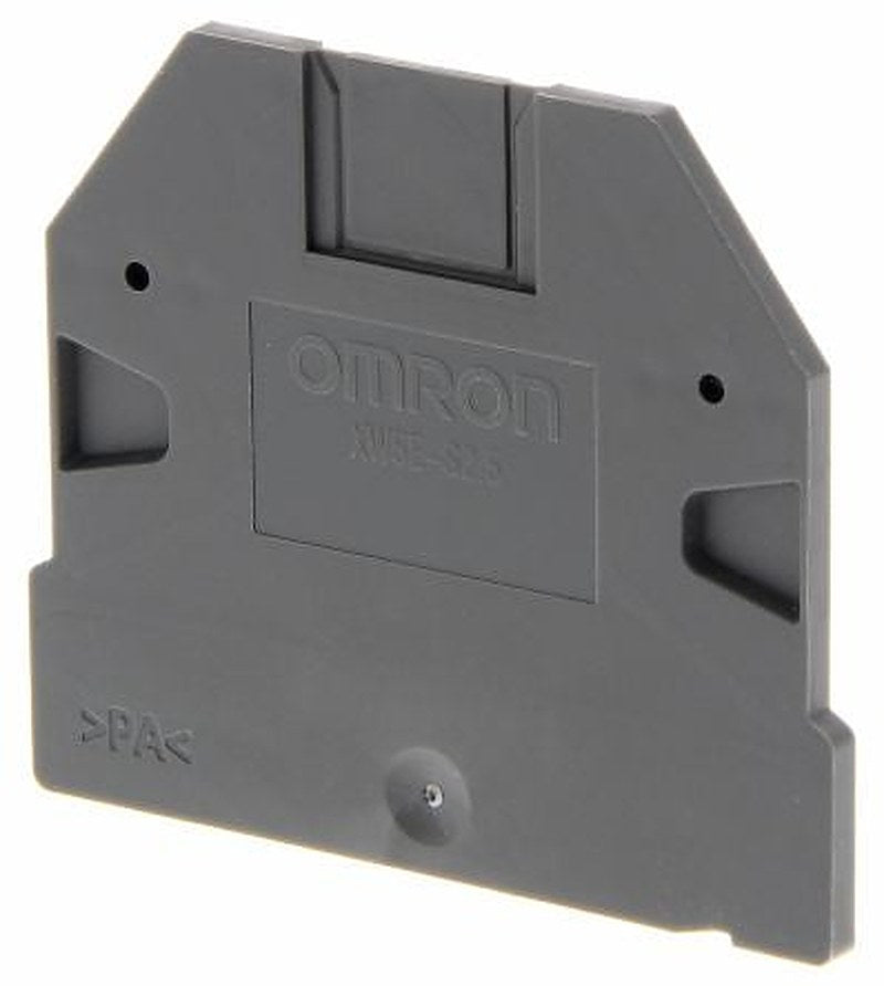 Omron XW5E Series End Cover for Use with XW5G-S10-1.1-1 Grounding Terminal Block, XW5G-S2.5-1.1-1 Grounding Terminal