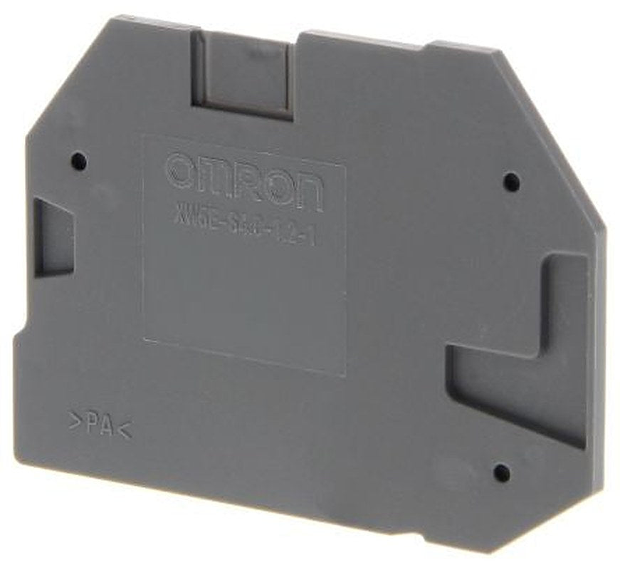 Omron XW5E Series End Cover for Use with XW5G-S4.0-1.2-1 Grounding Terminal Block, XW5T-S4.0-1.2-1 Feed Through Terminal