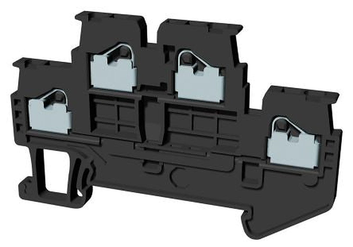 Omron XW5T-P1.5-1.1-2 XW5T Series Non-Fuse DIN Rail Terminal Grey, 1.5mm², 2-Level, Push-in