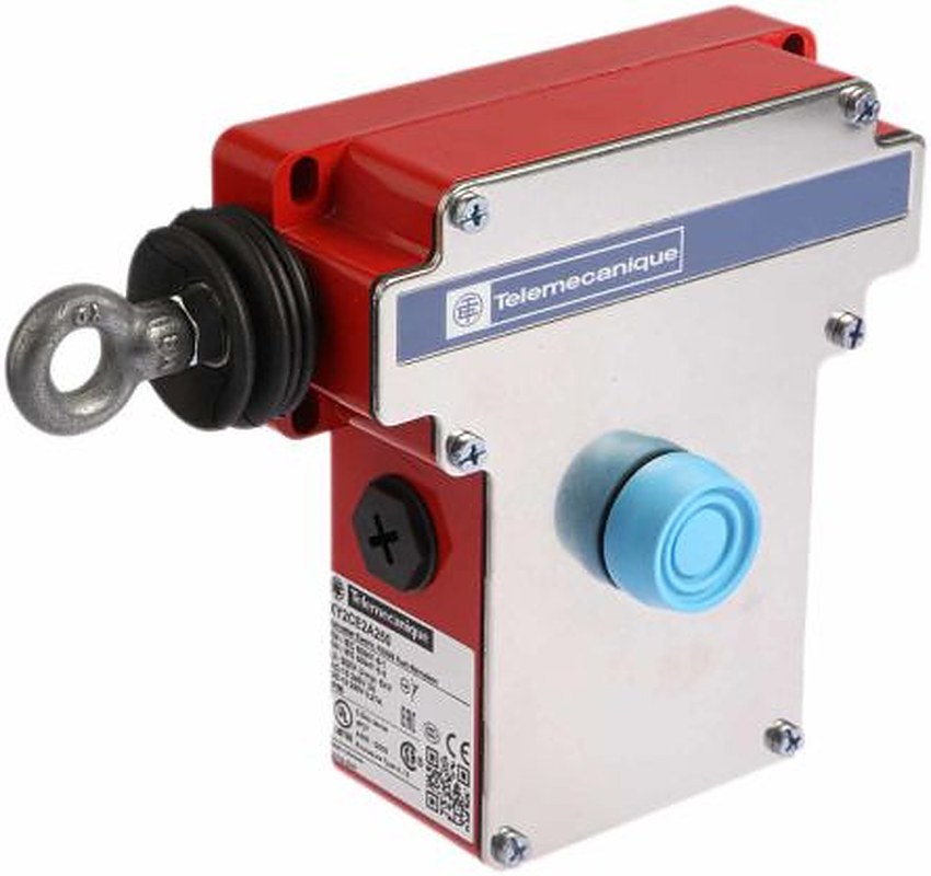 Telemecanique Sensors XY2-CE Rope Pull Switch 142 mm, Left Side, 1 NO/1 NC