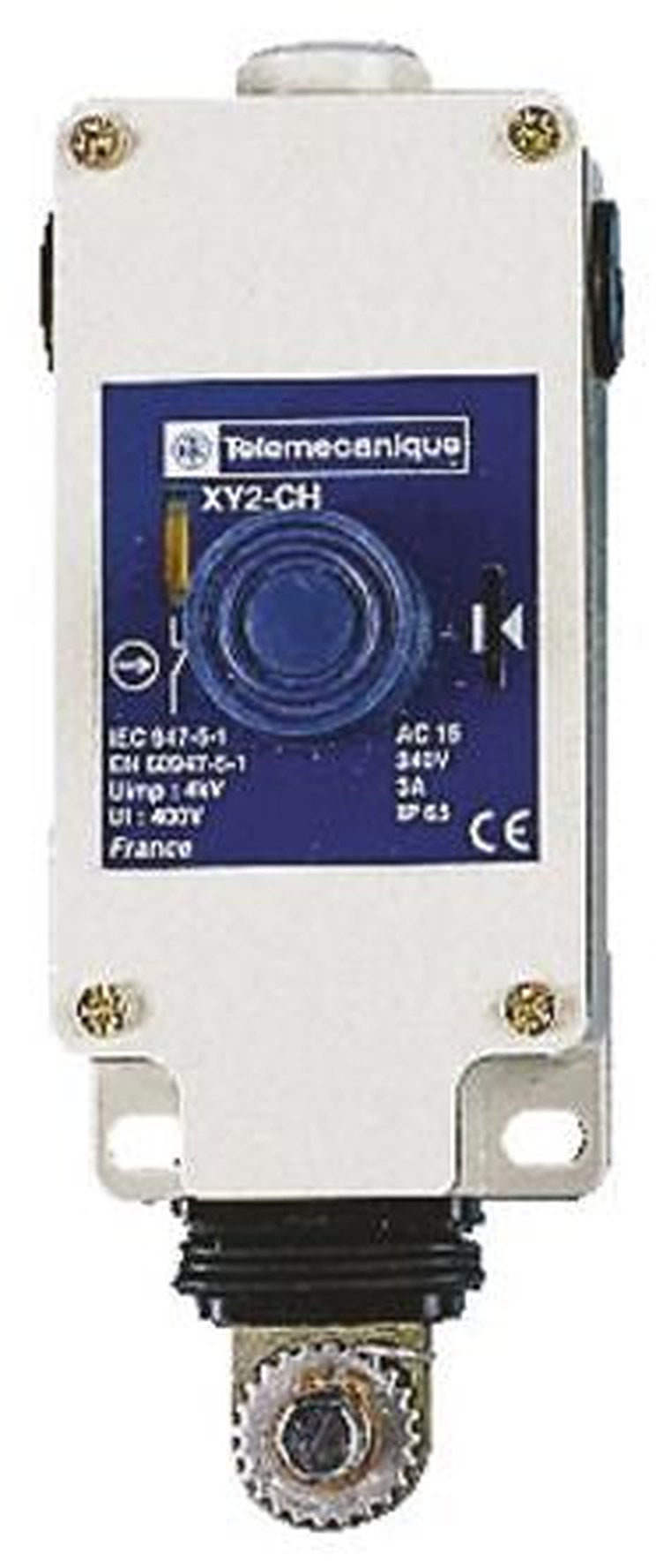Telemecanique Sensors XY2CH Rope Pull Switch 2.7 in, Straight, 1 NO/1 NC