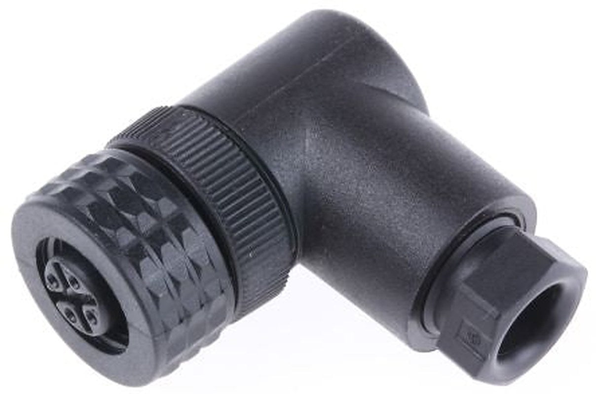 Telemecanique Sensors Circular Connector, 4 Contacts, Cable, M12 Connector, Socket, Female, IP67, XZCC Series
