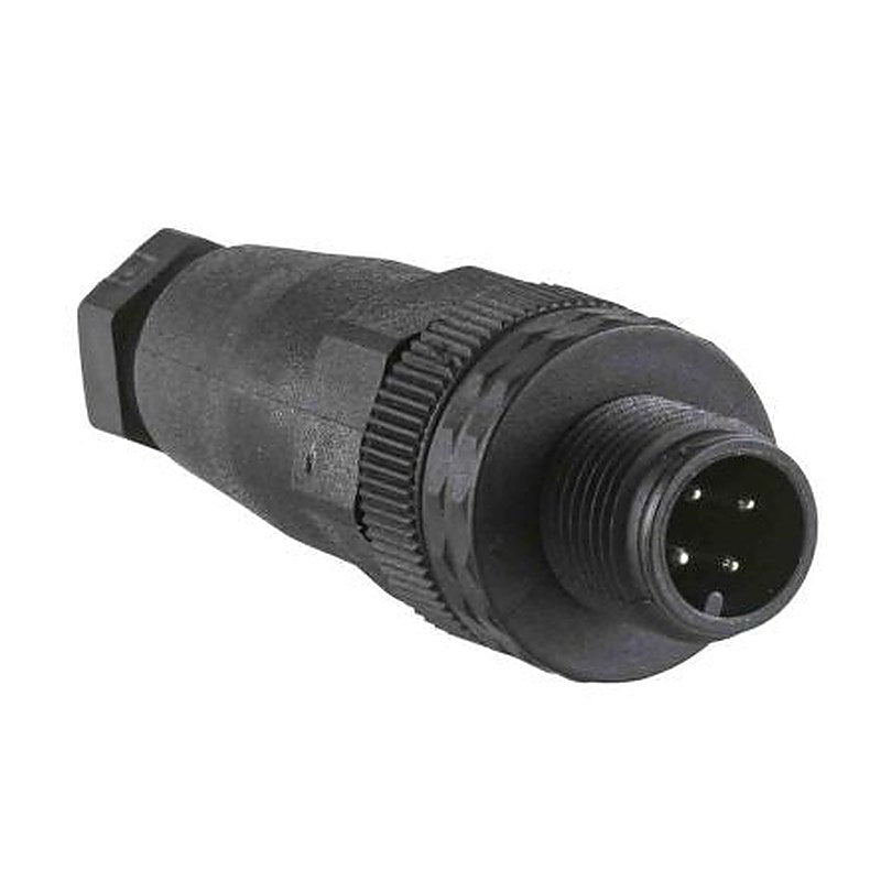 Telemecanique Sensors Circular Connector, 4 Contacts, Cable, M12 Connector, Plug, Male, IP67, XZCC Series