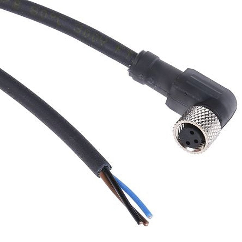 Telemecanique Sensors Female Right Angle to 3 way Unterminated Sensor Actuator Cable, 2 m