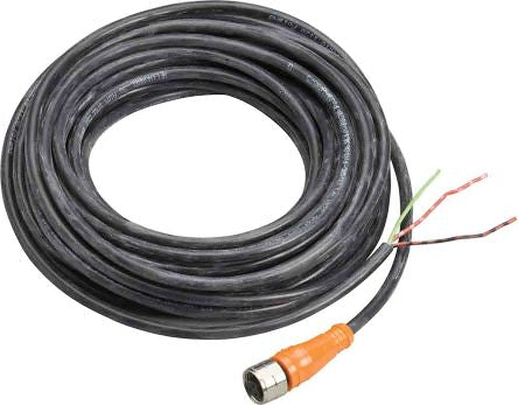 Telemecanique Sensors Female 3 way 1/2 In Circular, Straight to Unterminated Sensor Actuator Cable, 10 m