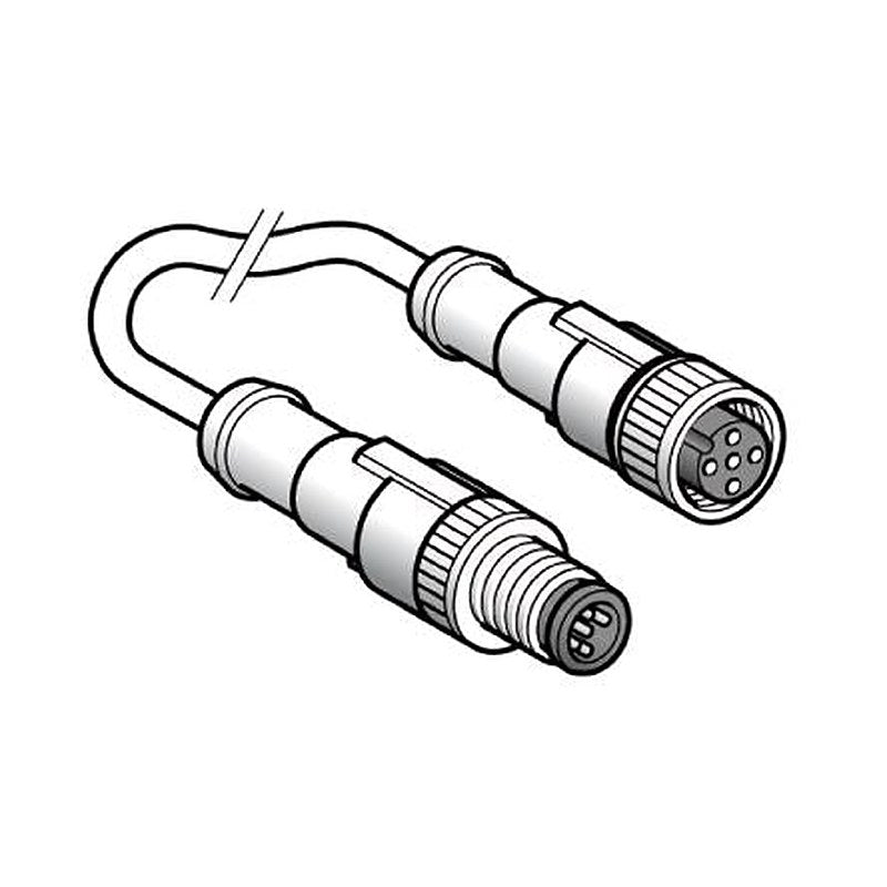 Telemecanique Sensors Male 3 way Straight to Female 3 way Straight Sensor Actuator Cable, 2 m