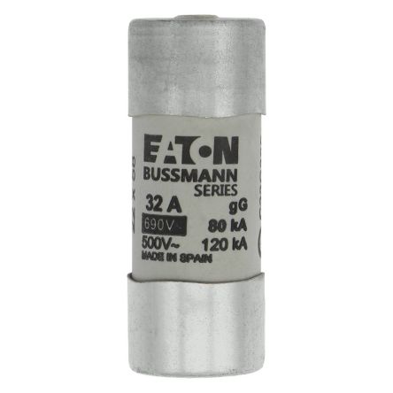 Eaton 32A Ceramic Cartridge Fuse, 22 x 58 mm