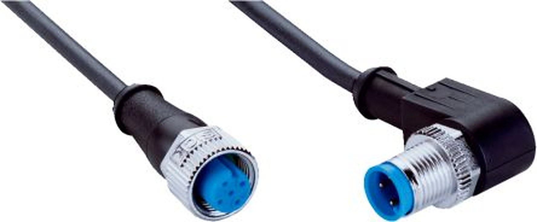 SICK Female 4 way M12, Straight to Male 4 way Straight M12 Connector Cable, 10 m