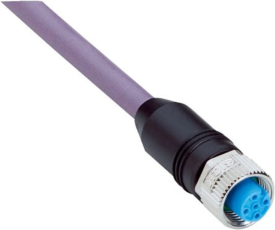 SICK Female 5 way M12, Straight to Male 4 way Straight M12 Connector Cable, 2 m