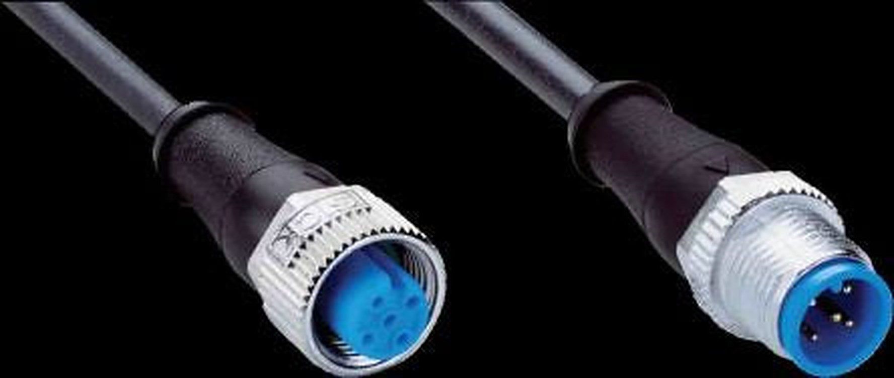 SICK Female 5 way M12 to Male 5 way M12 Sensor Actuator Cable, 2 m