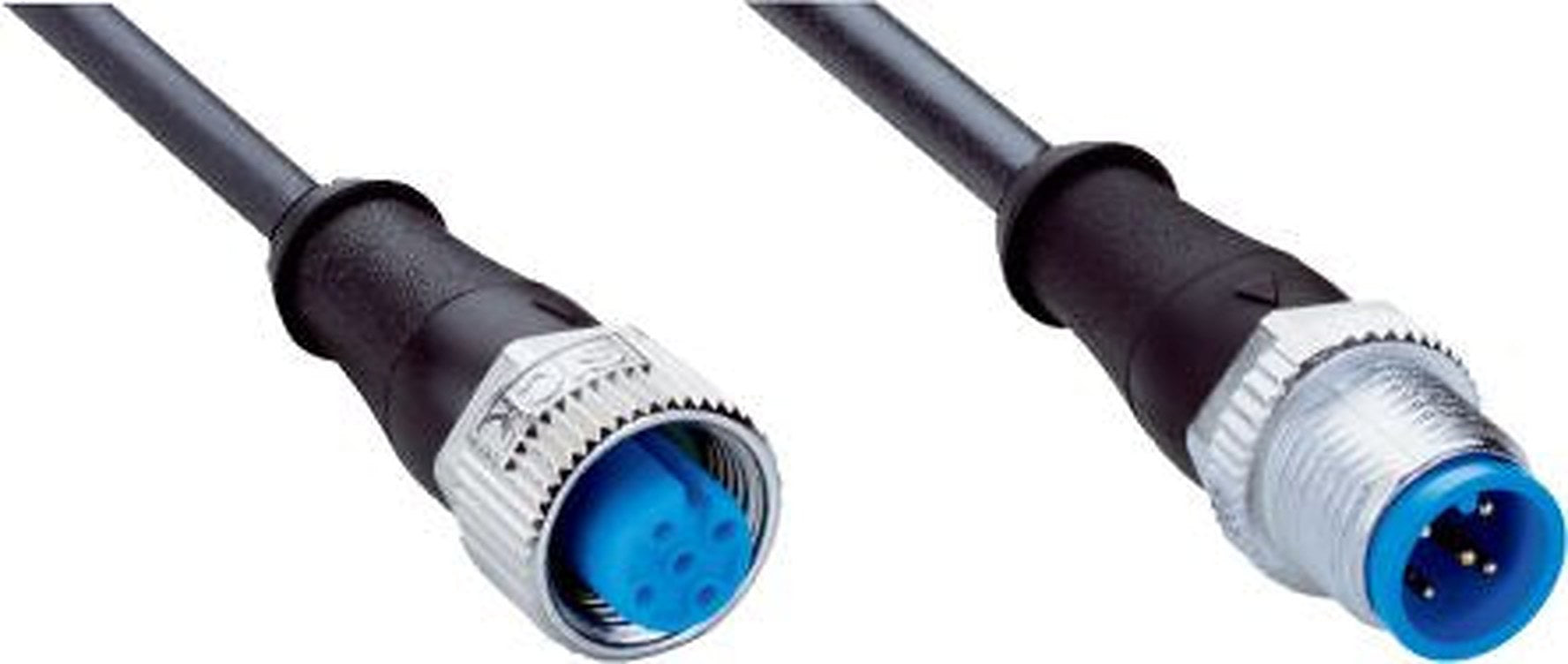 SICK Female 5 way Straight to Male 5 way Unterminated Sensor Actuator Cable, 600 mm