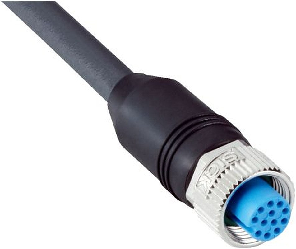SICK Female 12 way M12, Straight to Male 4 way Straight M12 Connector Cable, 5 m