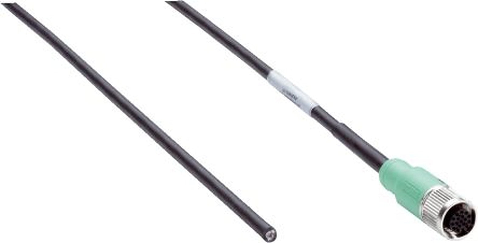 SICK Female 17 way M12, Straight to Male 4 way Unterminated Connector Cable, 10 m