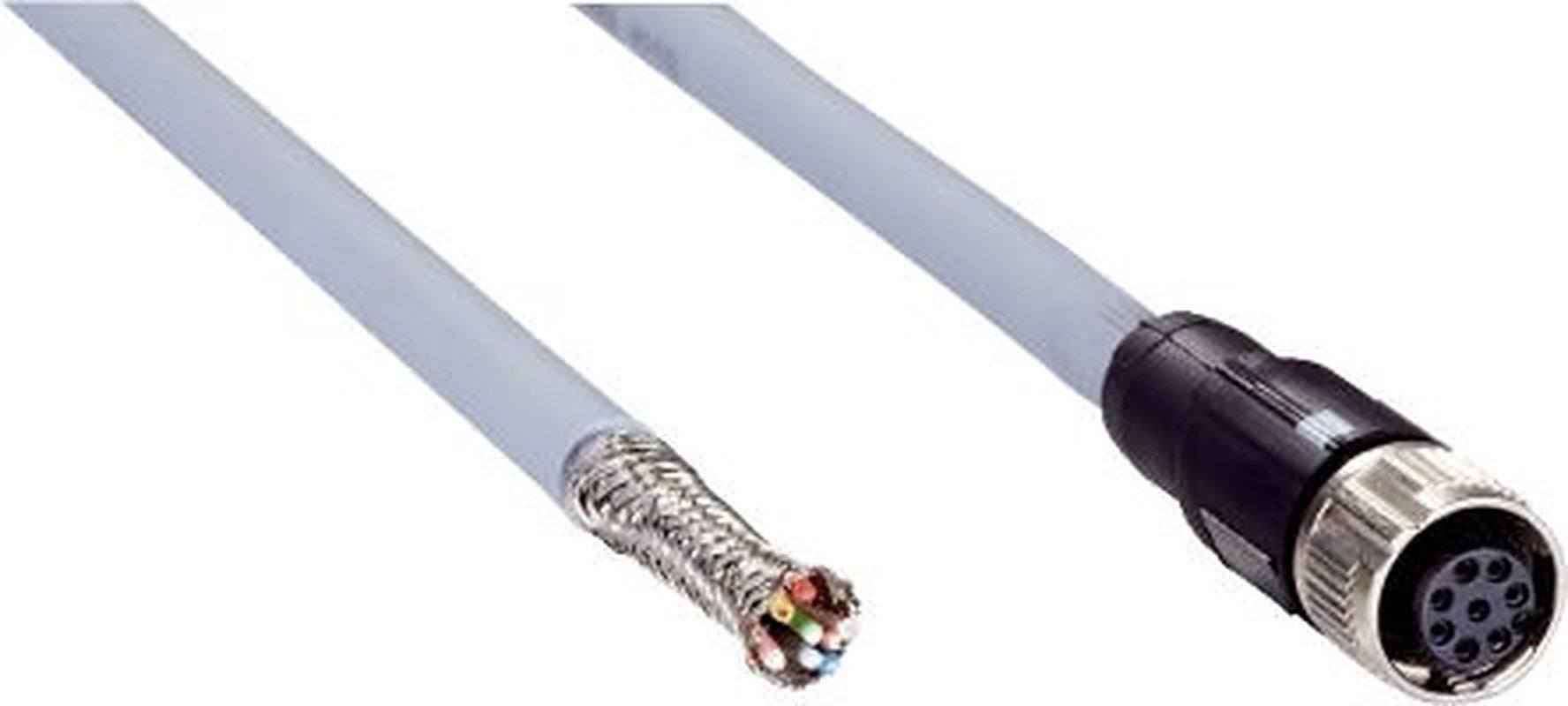 SICK Female 8 way Straight to Free Cable End Connector Cable, 10 m