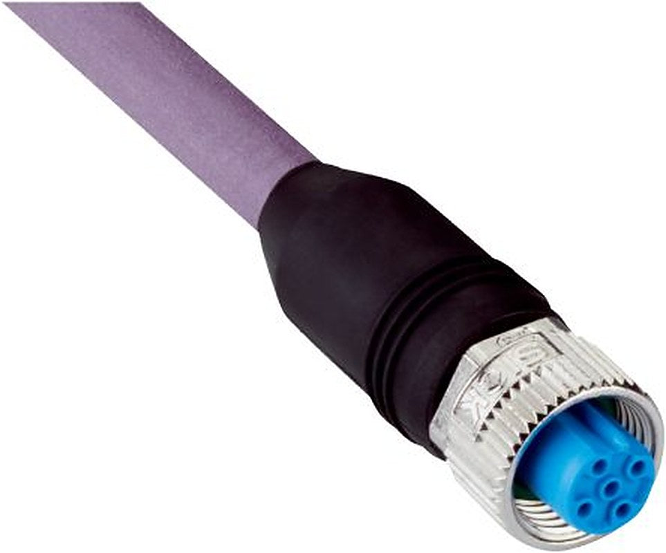 SICK Female 2 way M12, Straight to Male 4 way Straight M12 Connector Cable, 5 m