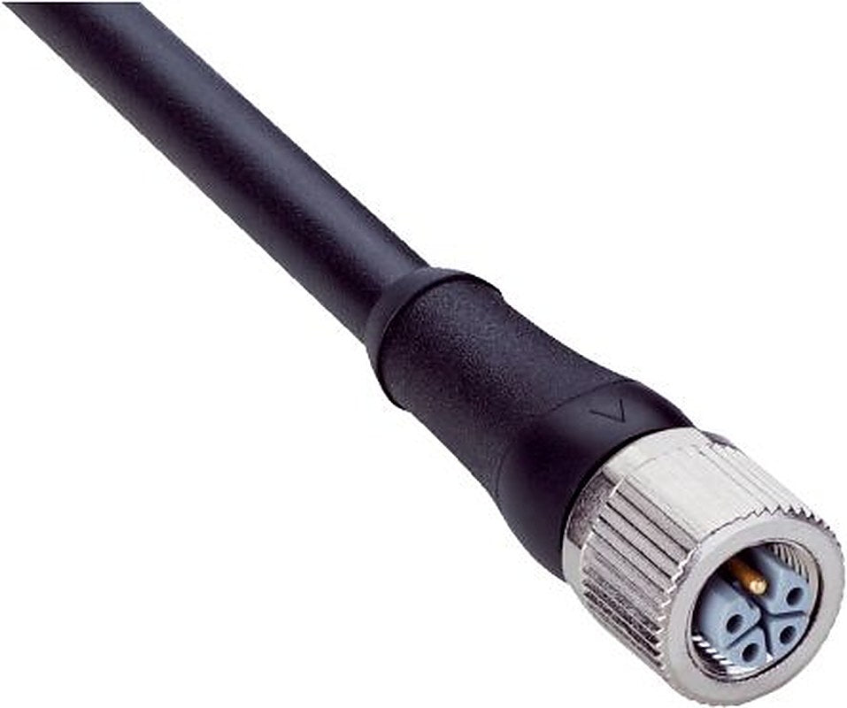 SICK Female 5 way M12, Straight to Male 4 way Straight, Unterminated Connector Cable, 10 m