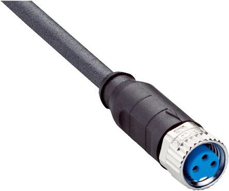 SICK Female 3 way M8, Straight to Male 4 way Straight M12 Connector Cable, 2 m