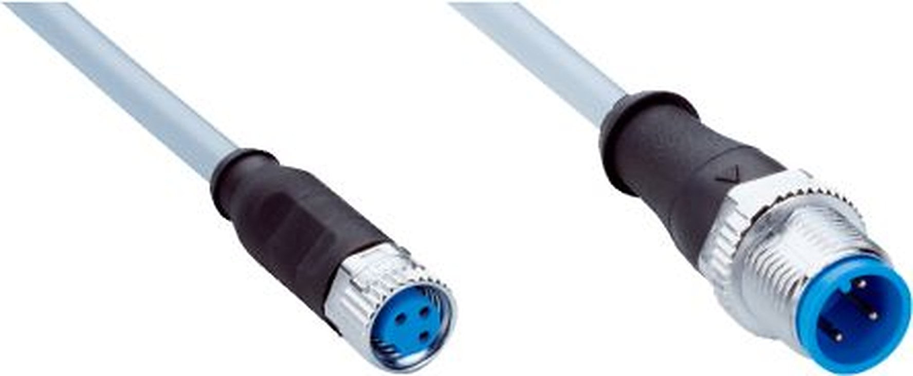 SICK Female 3 way Straight to Male 3 way Straight Sensor Actuator Cable, 2 m