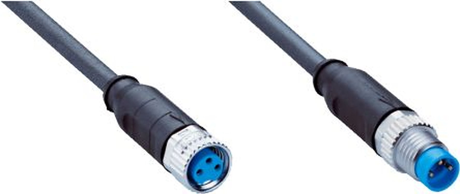 SICK Female 3 way M8, Straight to Male 3 way M8 Connector Cable, 10 m