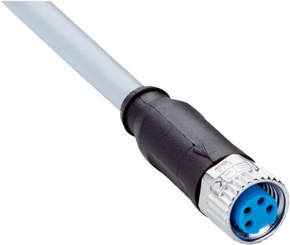 SICK Female 4 way M8, Straight to Male 4 way Straight M12 Connector Cable, 2.5 m