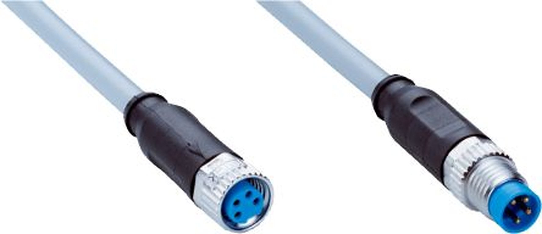 SICK Female 4 way M8, Straight to Male 4 way M8, Straight Connector Cable, 3 m