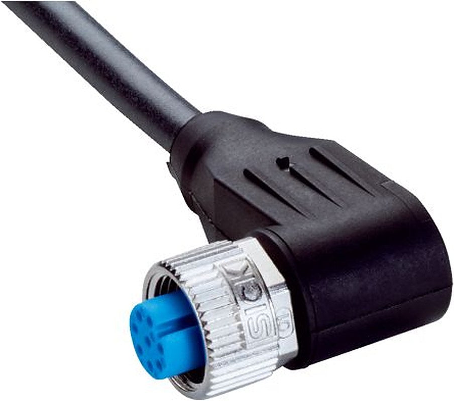 SICK Female 8 way M12, Right Angle to Male 3 way Unterminated Connector Cable, 10 m
