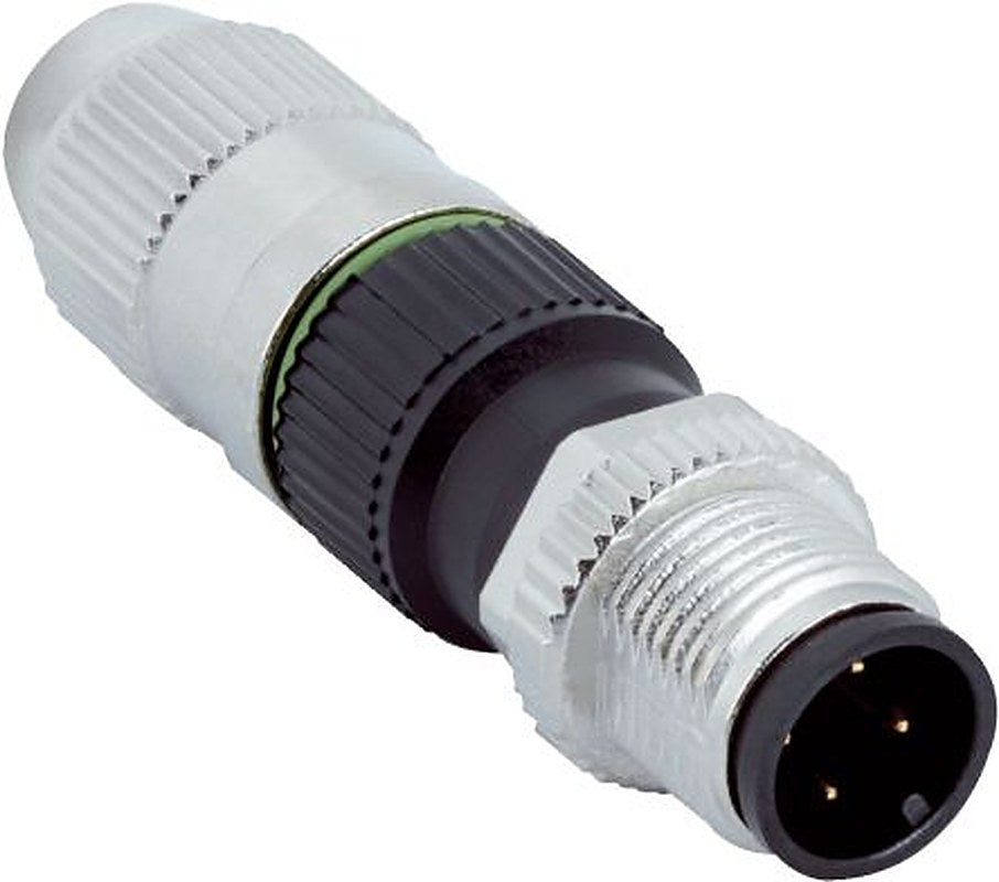 SICK Connector, 4 Contacts, Screw, M12 Connector, Plug, Male, IP65, IP67, YM12U14 Series