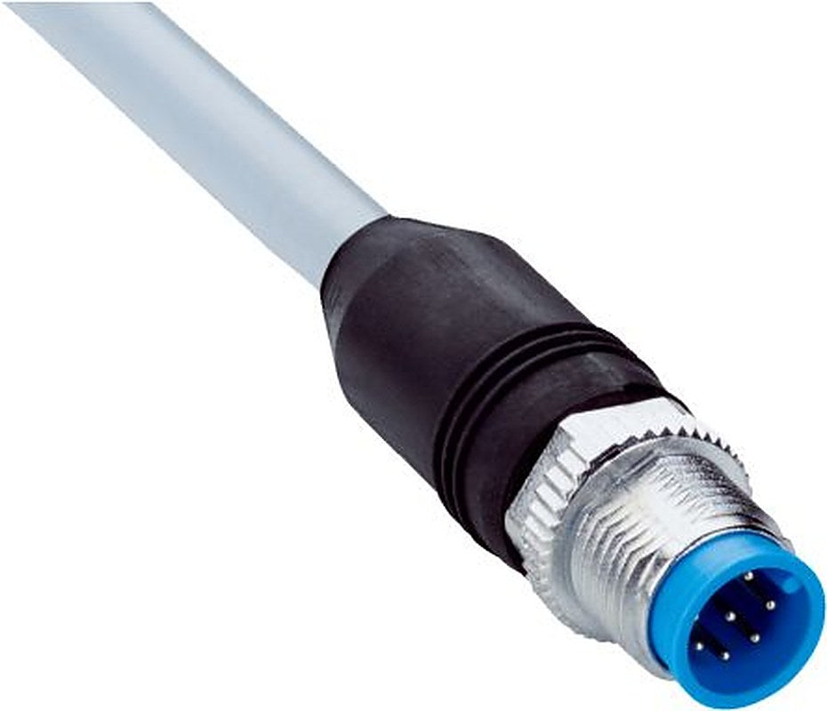 SICK Male 8 way M12, Straight to Unterminated Free Cable End Connector Cable, 2 m