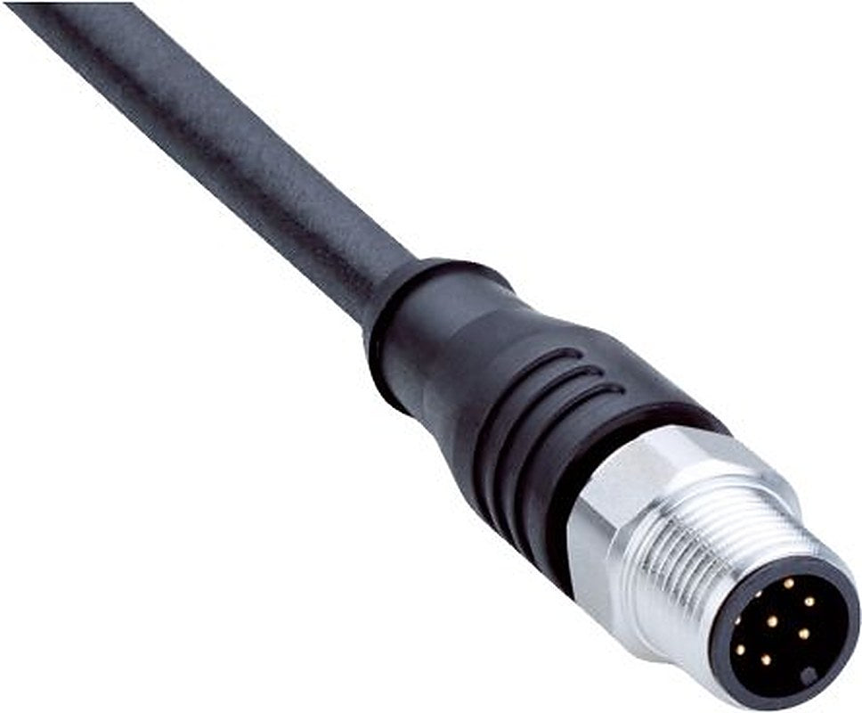 SICK Male 8 way M12, Straight to Unterminated Free Cable End Connector Cable, 20 m