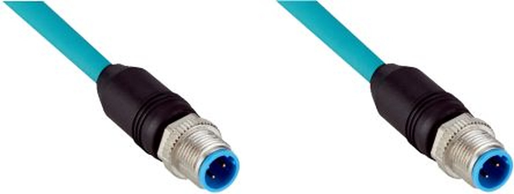 SICK Male 8 way M12, Straight to Male 4 way M12, Straight Connector Cable, 1 m
