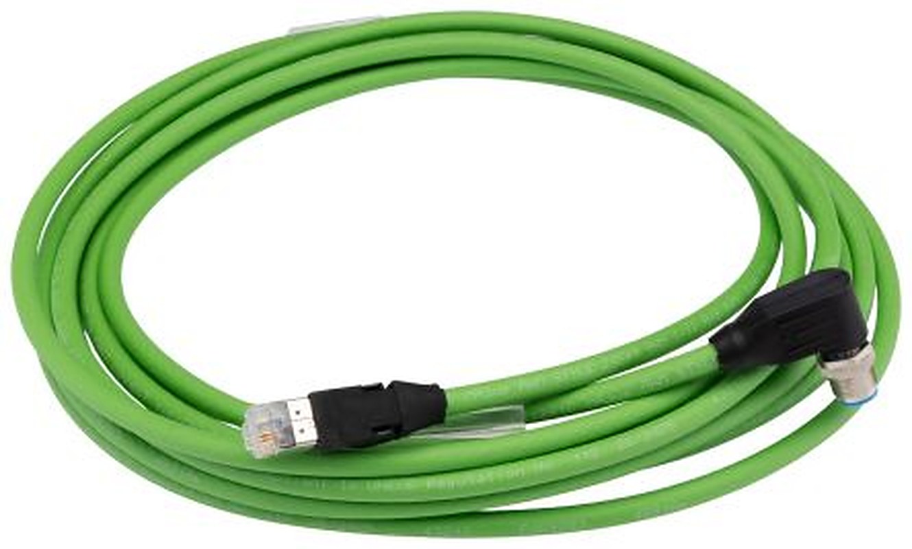 SICK Male 4 way M12 to Male 4 way Straight Connector Cable, 5 m