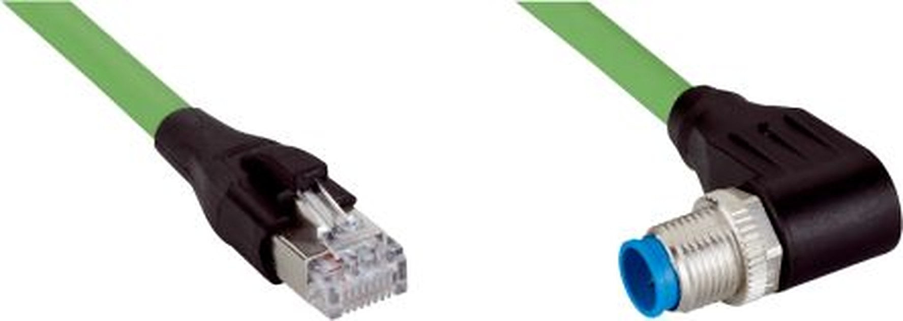 SICK Male 8 way M12, Right Angle to Male 8 way Straight Connector Cable, 5 m