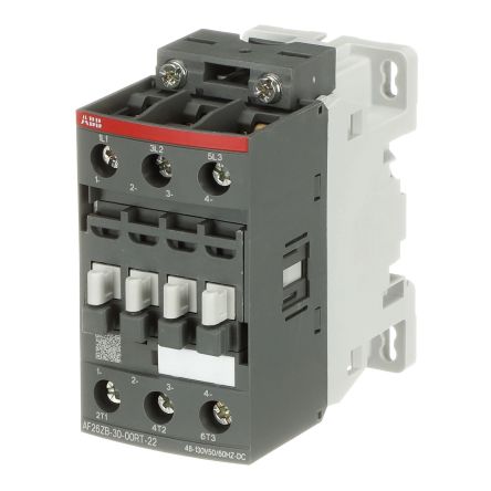 ABB AF Contactor, 130V, 48 V Coil, 3-Pole, 26 A, 11 kW 130V, 48 V, 3 NO, 690V