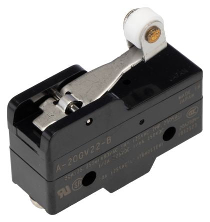 Omron A20 Series Roller Lever Limit Switch, SPDT, IP00, 500V