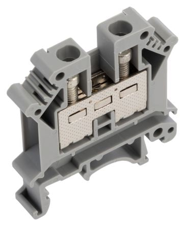 Phoenix Contact 3005015 UK 10 Series Feed Through Terminal Block Grey, 1-Level, Screw