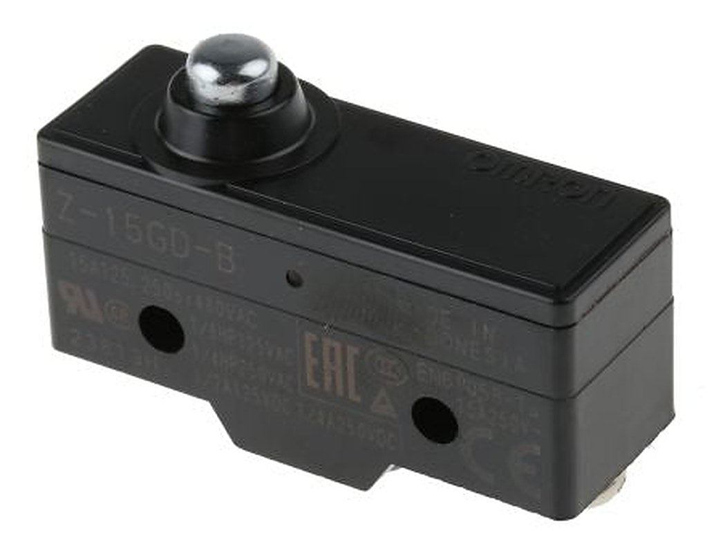 Omron Z Series Plunger Limit Switch, SPDT, IP00, Thermosetting Resin Housing, 250V ac, 15A
